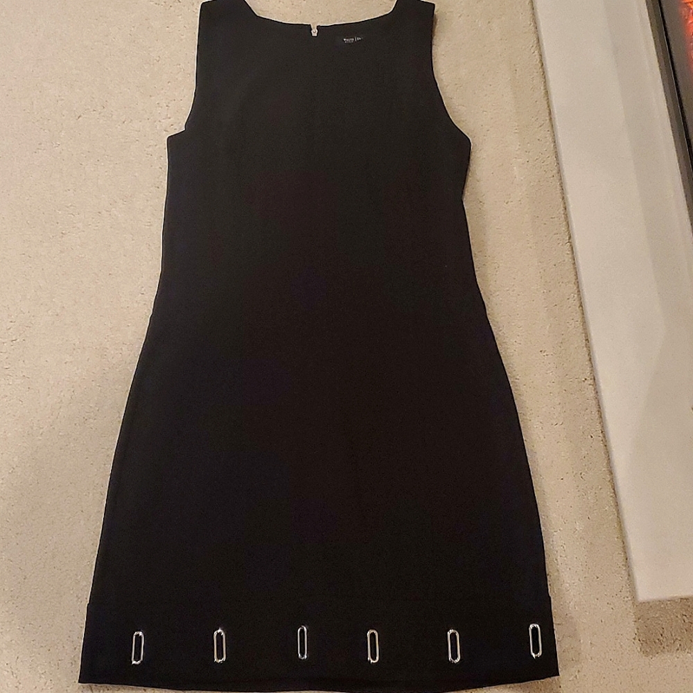 Black white house black market dress silver holes